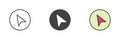 Navigation cursor different style icon set Royalty Free Stock Photo