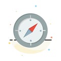 Navigation, Direction, Compass, Gps Abstract Flat Color Icon Template