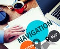 Navigation Direction Destination Travel Guide concept