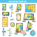 Navigation Flat Color Decorative Icons