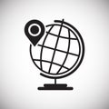 Navigation global positioning system icon on white background for graphic and web design, Modern simple vector sign. Internet