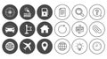 Navigation, gps icons. Windrose, compass signs. Royalty Free Stock Photo