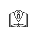 Navigation guide book line icon