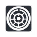 Navigation Helm icon vector sign and symbol isolated on white background, Navigation Helm logo concept