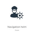 Navigation helm icon vector. Trendy flat navigation helm icon from people collection isolated on white background. Vector