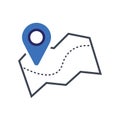Navigation icon, Map navigation pointer icon, Map pointer icon, GPS location symbol, Maps pin Royalty Free Stock Photo
