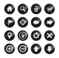 Navigation icon set for website interface Royalty Free Stock Photo