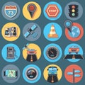 Navigation icon set Royalty Free Stock Photo