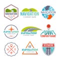 Navigation Label Set Royalty Free Stock Photo