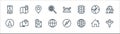 Navigation line icons. linear set. quality vector line set such as direction, worldwide, worldwide, gps, compass, location, travel Royalty Free Stock Photo