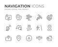 Navigation Line Icons Set