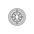 Navigation linear icon in a flat design in black color. Vector illustration eps10
