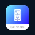 Navigation, Location, Pointer, Smartphone Mobile App Button. Android and IOS Glyph Version Royalty Free Stock Photo