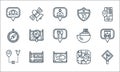 Navigation and maps line icons. linear set. quality vector line set such as turn right, blind, broken, navigation, city map,