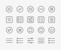 Navigation Menu Line Icons