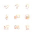 navigation , mouse , printer , qustion mark , computer , device