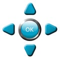 Navigation OK arrow remote control buttons Royalty Free Stock Photo