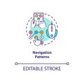 Navigation patterns concept icon Royalty Free Stock Photo