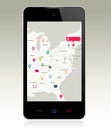 Navigation Pins on Smart Phone
