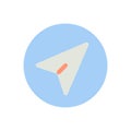 Navigation pointer flat color ui icon Royalty Free Stock Photo