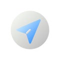 Navigation pointer flat gradient two-color ui icon Royalty Free Stock Photo