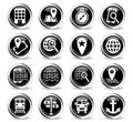 navigation ransport map icon set Royalty Free Stock Photo