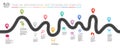 Navigation roadmap infographic timeline concept Royalty Free Stock Photo