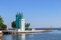 Navigation tower on the pier of Baltiysk