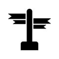 Navigation, traffic direction black icon