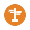Navigation, traffic direction vector icon