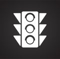 Navigation traffic lights icon on black background for graphic and web design, Modern simple vector sign. Internet concept. Trendy Royalty Free Stock Photo