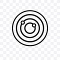 Navigation trajectory vector linear icon isolated on transparent background, Navigation trajectory transparency concept can be use