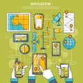 Navigation Vector Illustration