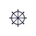 Navigation whell icon design vector on white backround