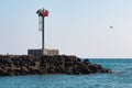 Navigational Lights on Rock Jetty