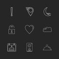 navigations , heart , crecent , unlock , user interface icons , Royalty Free Stock Photo