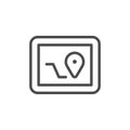 Navigator device line outline icon