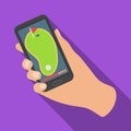 Navigator in the golf course phone.Golf club single icon in flat style vector symbol stock illustration web.