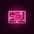navigator screen neon icon. Elements of Navigation set. Simple icon for websites, web design, mobile app, info graphics