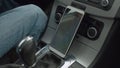 Navigator on a smartphone inside the car
