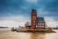 Navigator Tower at Finkenwerder on the banks of the Elbe river