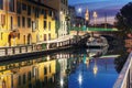 Naviglio Grande canal in Milan, Lombardia, Italy