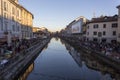 Naviglio in Milan view from a bridge