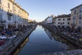 Naviglio in Milan view from a bridge