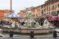 Navona Square in Rome during Christmas time Royalty Free Stock Photo