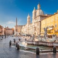 Neptune fountain in Navona square, Rome, Italy Royalty Free Stock Photo