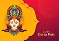 Navratri and durga puja festival cultural celebration card background Royalty Free Stock Photo