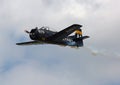 Navy airplane doing a demonstration at Sun n Fun Royalty Free Stock Photo