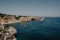 Navy Beach, Praia da Marinha, one of the most famous beaches of Portugal, located on the Atlantic coast in Lagoa Municipality, Alg Royalty Free Stock Photo