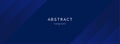 Navy blue abstract long banner. Minimal vector background with lines. Facebook cover, social media header, web banner
